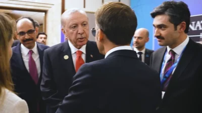 NATO Zirvesi için başkent Ankara'da bulunan Fransa Cumhurbaşkanı Emmanuel Macron,