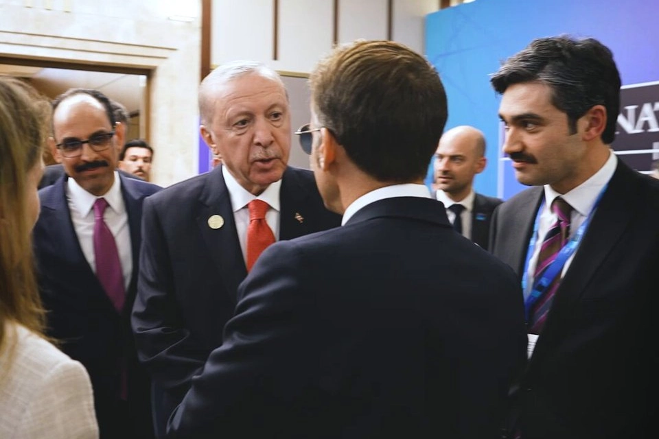 NATO Zirvesi için başkent Ankara'da bulunan Fransa Cumhurbaşkanı Emmanuel Macron,