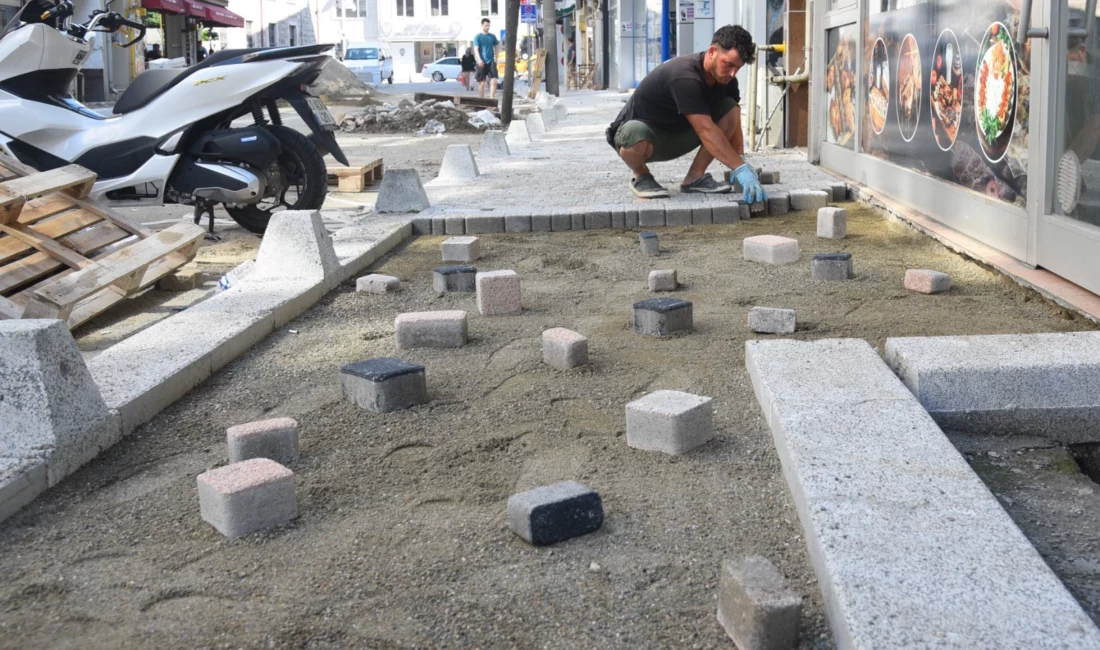 Giresun Belediyesi, kent genelinde cadde ve sokaklarda yürüttüğü yenileme çalışmalarına