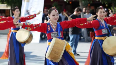 38. Uluslararası Altın Karagöz Halk Dansları Yarışması kapsamında düzenlenen nokta