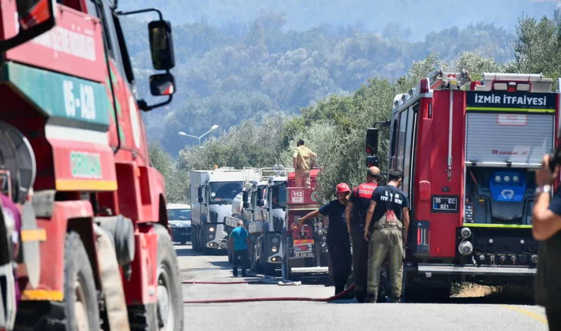 İzmir’de etkisini artıran sıcak hava ve kuvvetli rüzgâr yangın riskini