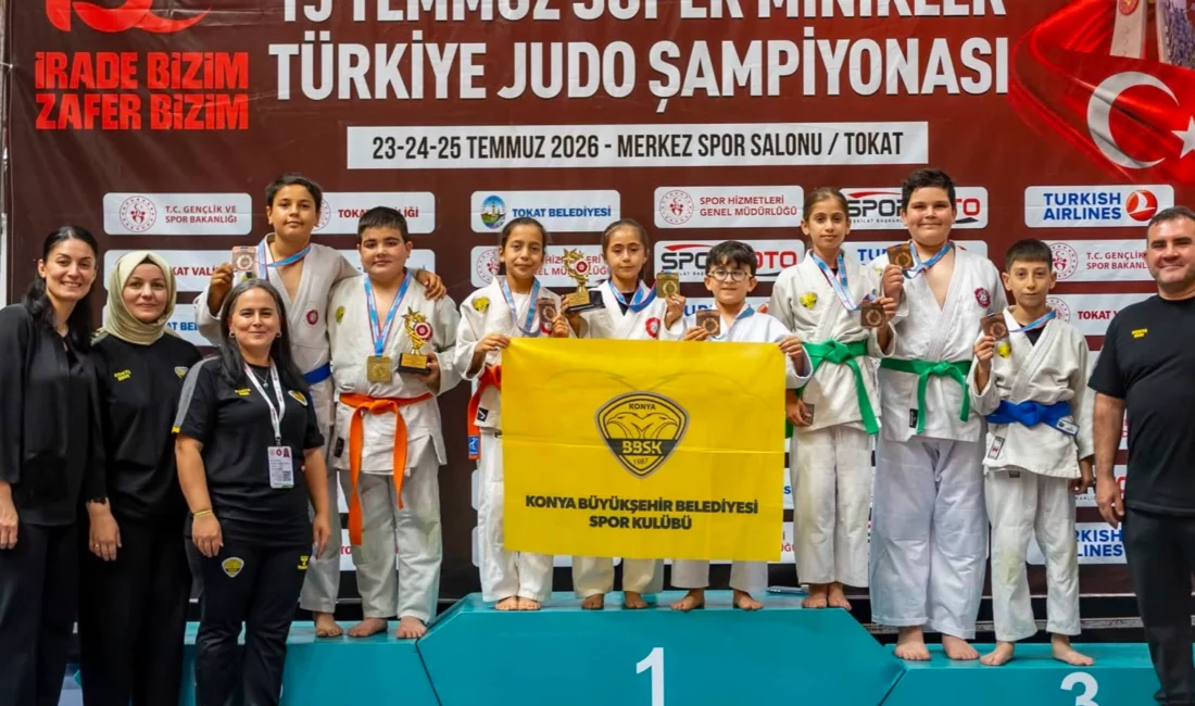 Konya Büyükşehir Belediyespor’un geleceği minik judocular, Tokat’ta gerçekleştirilen 15 Temmuz