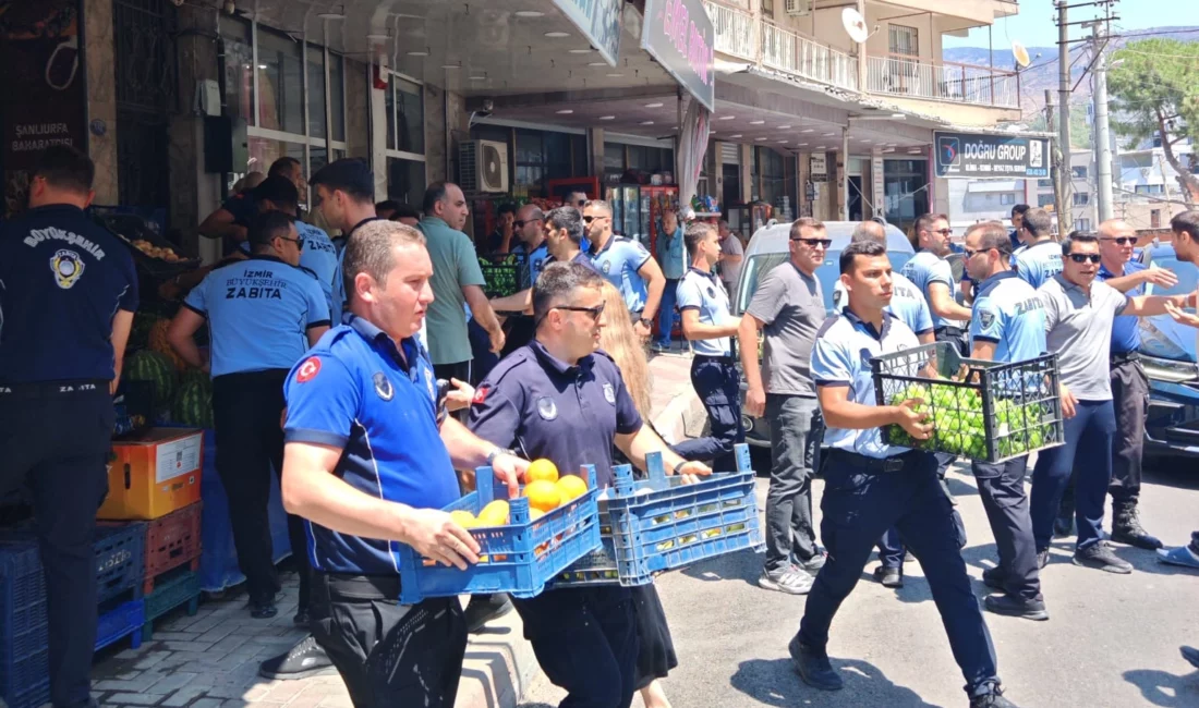 İzmir Büyükşehir Belediyesi, Bayraklı Belediyesi ve İlçe Emniyet Müdürlüğü ekiplerinin