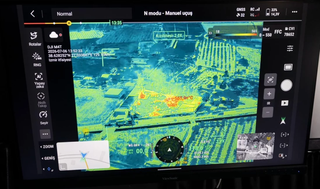İzmir İtfaiyesi, yapay zeka destekli yeni nesil dron ile yangınlara