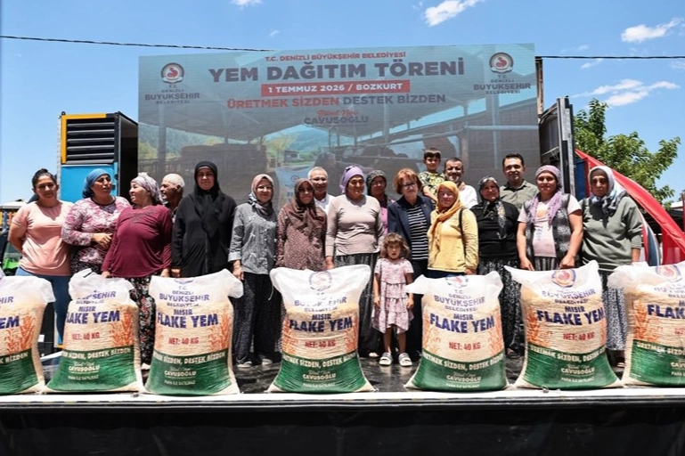 Denizli Büyükşehir Belediyesi, başlattığı yem desteği projesi ile toplam 19