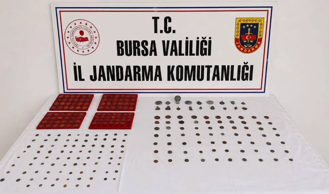 Bursa'nın Nilüfer ilçesinde jandarma ekiplerince düzenlenen operasyonda, tarihi eser niteliği
