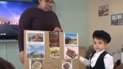 Edirne'nin Keşan ilçesinde bir anaokulunda düzenlenen kültür etkinlikleri kapsamında hazırlanan