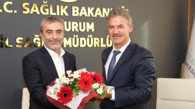 Erzurum İl Sağlık Müdürlüğü’nde görev değişimi dolayısıyla devir teslim töreni