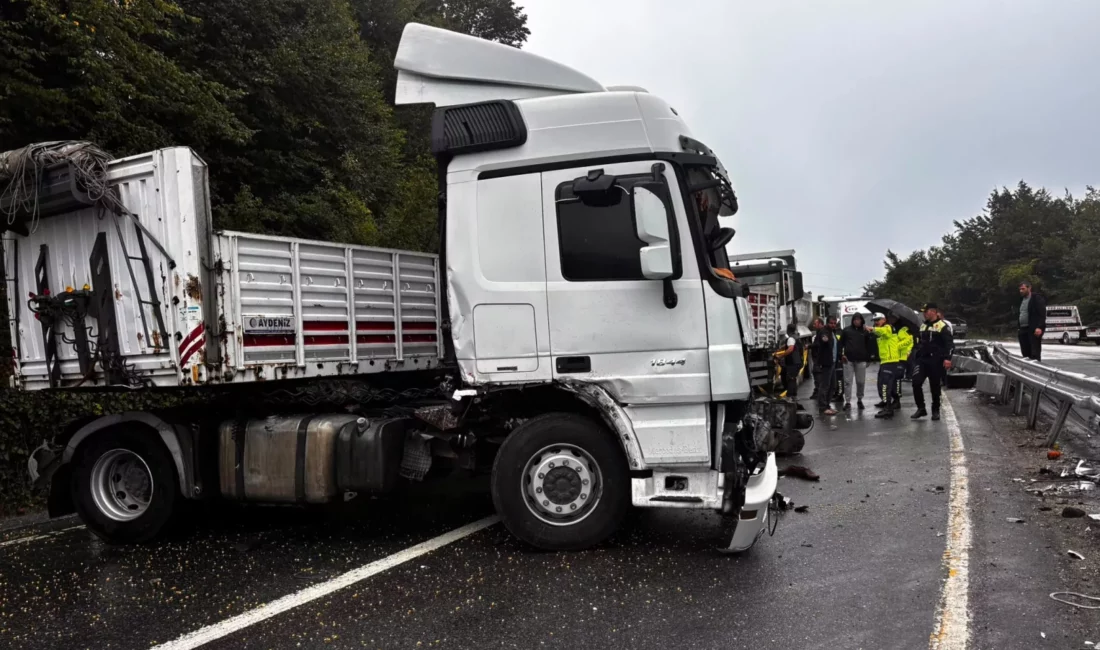Düzce’nin Akçakoca ilçesinde seyir halindeki tırın kontrolden çıkması sonucu meydana