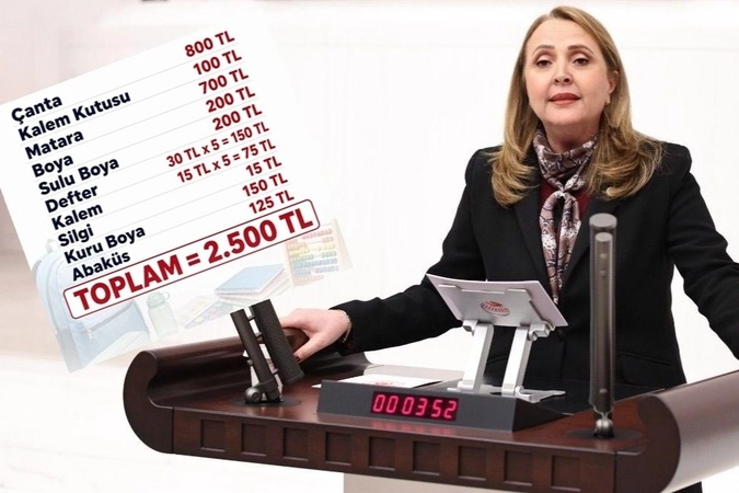CHP'li Semra Dinçer, okul ihtiyaçlarının en az 2 bin 500