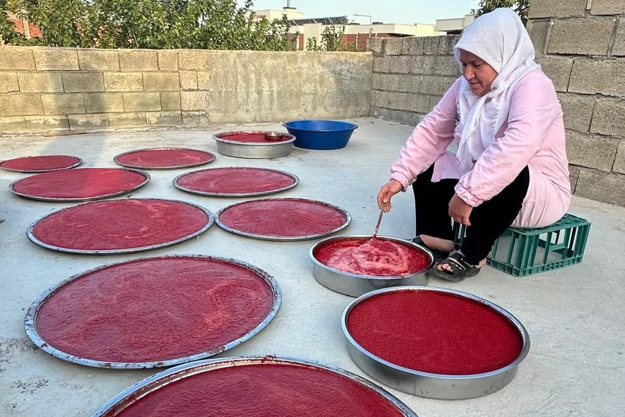Adıyaman'da geleneksel kış hazırlıkları başlarken, ev yapımı salça ve kurutmalıklar