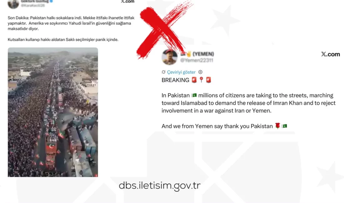 İletişim Başkanlığı bünyesindeki Dezenformasyonla Mücadele Merkezi, sosyal medyada dolaşıma sokulan